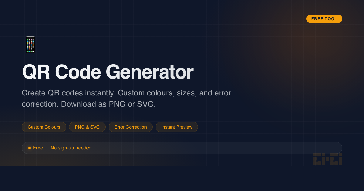QR Code Generator — Free, instant, no sign-up